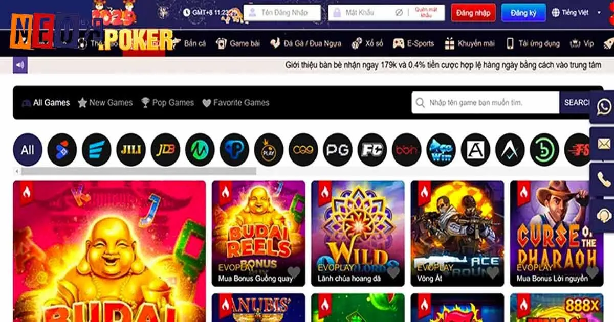 Danh sách nhà cung cấp trò chơi tại nổ hũ Neo79